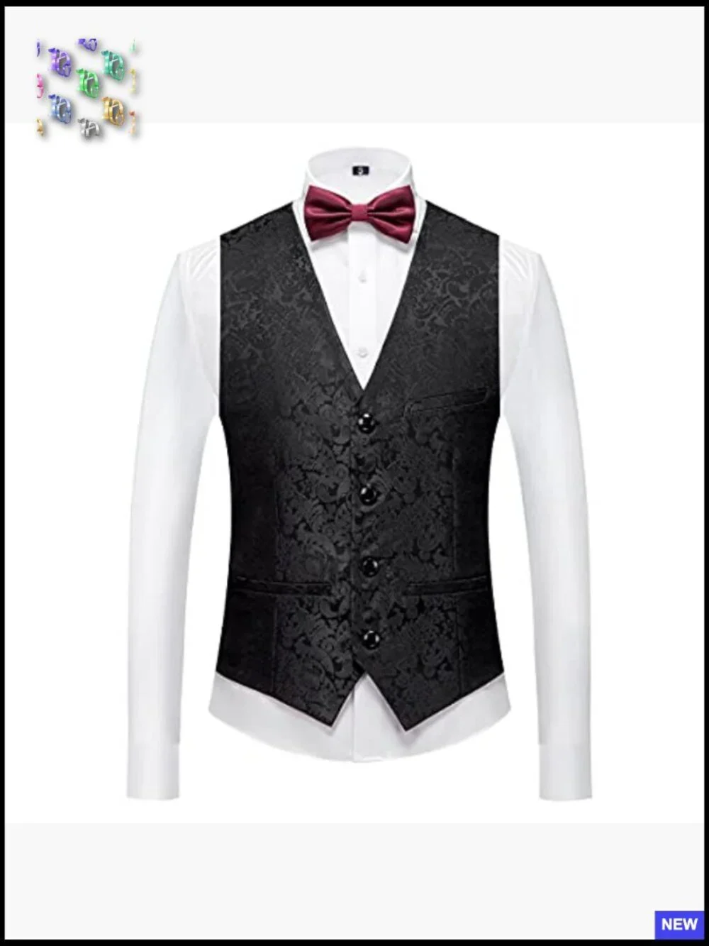 Slim Fit 3 Piece Tuxedo Suit Set Paisley Shawl Lapel Prom Wedding Formal